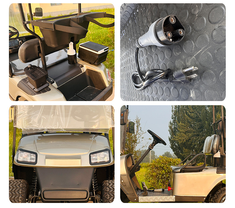 Golf Cart Scenic Spot Sightseeing Car 2-Seat Golf Cart Electric Sightseeing Car Airport Lawn Sightseeing Car