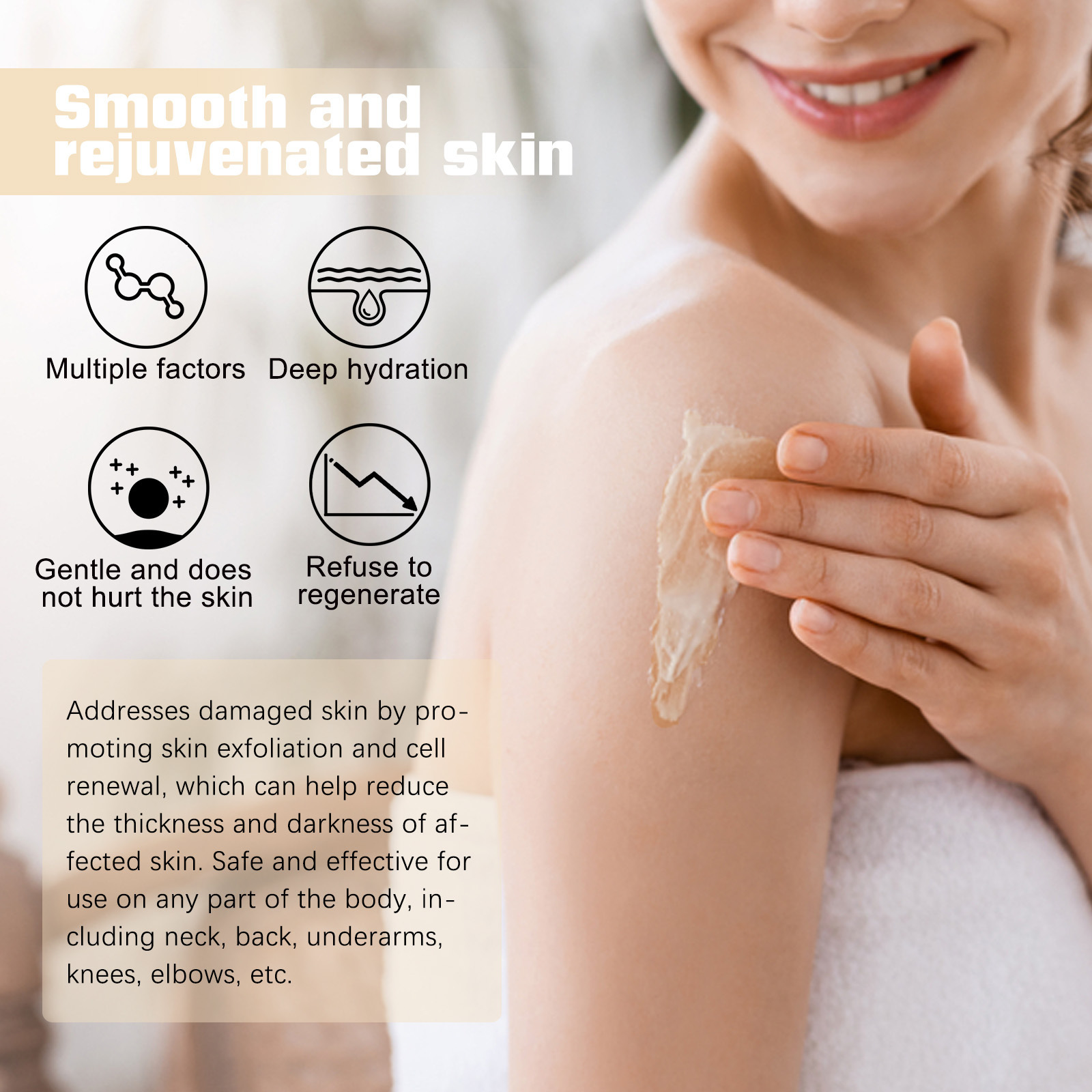 OceanAura Donut Body Whitening, Smooth Skin Moisturizing, Firming and Moisturizing Cream_voghion.com