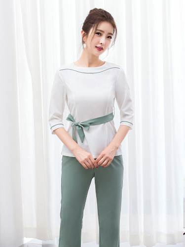 New 2020 Foot Massage and Body Care Technician Set Long Silk Workwear JY-1914M in Two Color Systems