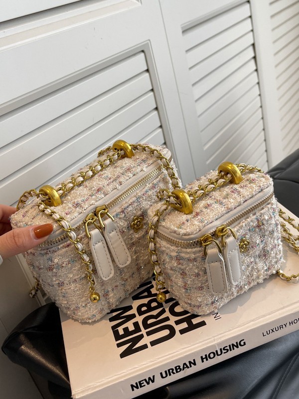 Caja de tela de viento fragante, bolsa cuadrada para mujeres, 2026 nueva moda transfronteriza, alta sensación de moda, bolso de cinturón de cadena universal