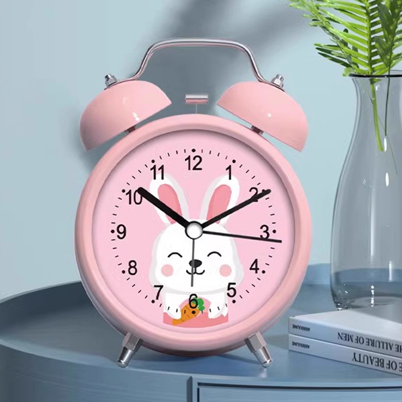 Alarm Clock for Students and Kidsren, Special Wake-Up Artifact for Boys and Girls, Powerful Wake-Up Bedside Metal Ringing Smart Small Alarm Clock