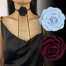 法国清新5.5cm花朵项链时尚轻奢设计感简约颈链个性气质新款跨境