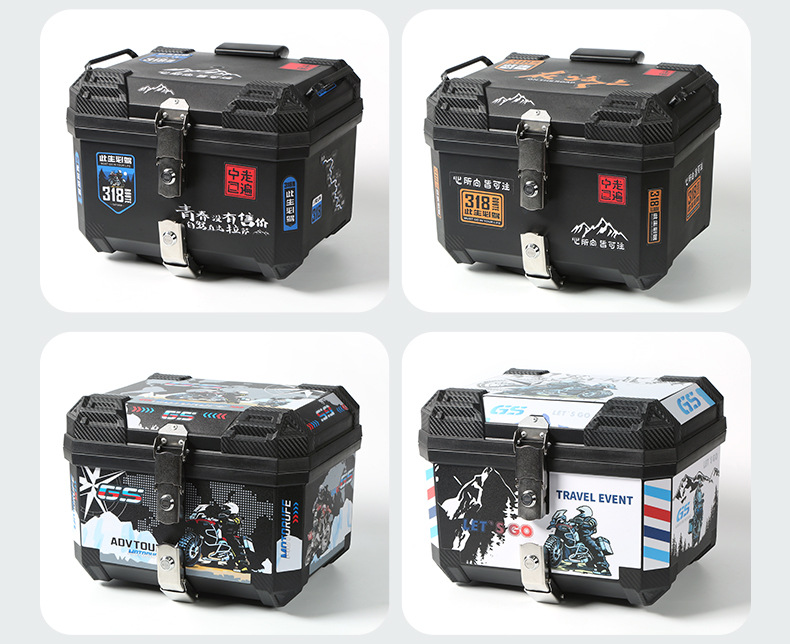 45L motorcycle trunk, large-capacity electric vehicle trunk, storage box, modified trunk for delivery personnel