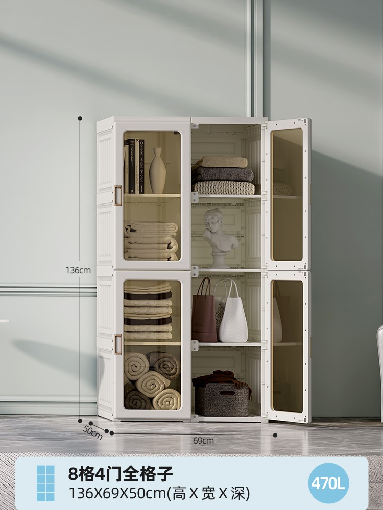 Instalación libre armario simple hogar dormitorio simple moderno de plástico plegable gabinete de alquiler de la habitación image 18