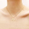 Necklace for teaching maths with letters, chain for key bag  stainless steel, simple and elegant design