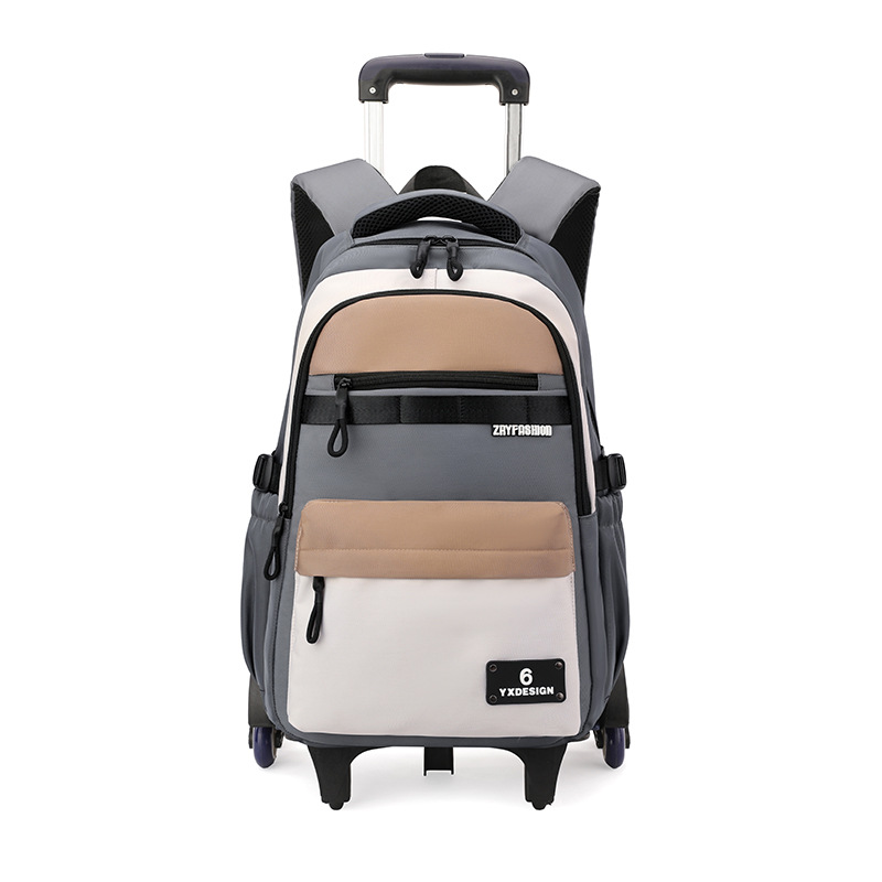 Mochila escolar natural de barra de arrastre de pescado de gran capacidad para estudiantes de secundaria