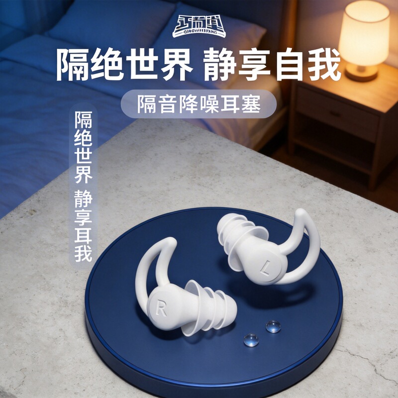 Cross-Border Promotion Hot Selling Silicone Earplugs for Sleeping, Soundproofing at Night, Anti-Noise, Snoring, Mute, Anti-Noise and Noise Reduction