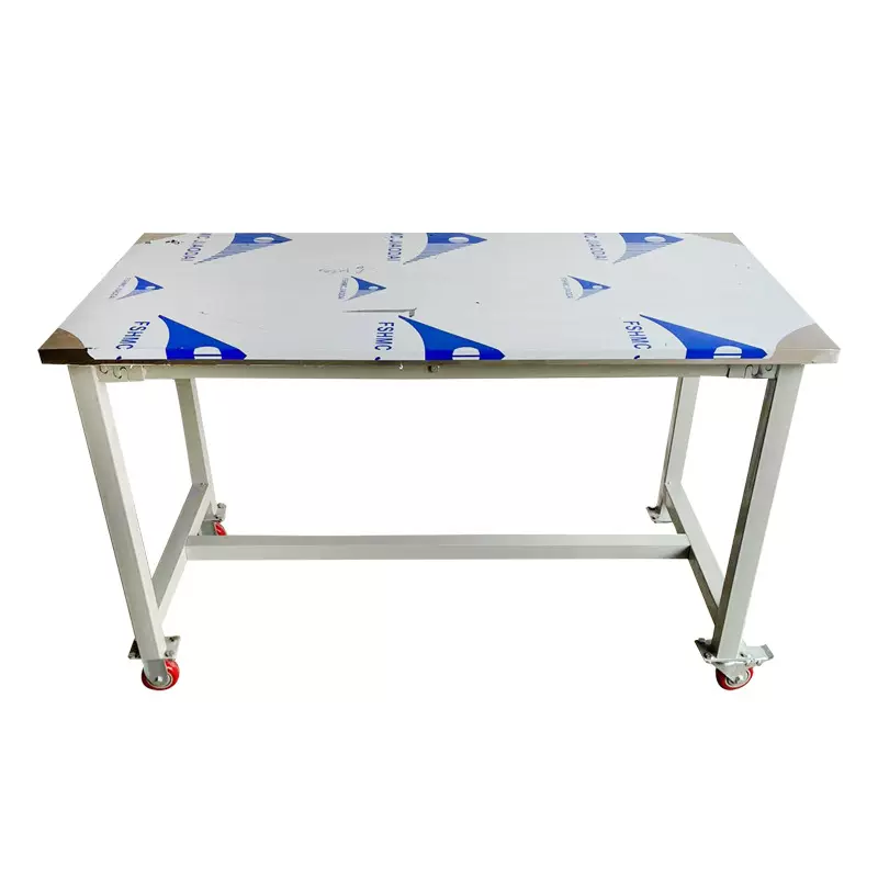 生产不锈钢工作台 车间流水线厨房操作万向轮可移动不锈钢工作台