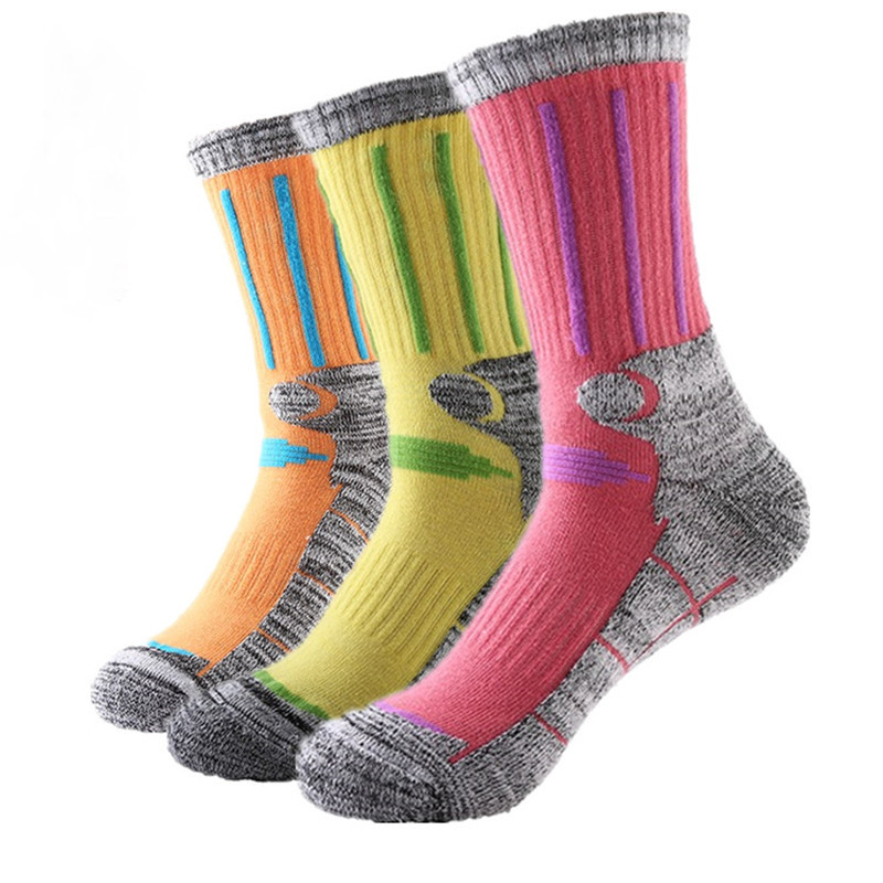 Gruesa marca de esquí al aire libre deportes running senderismo calcetines que absorbe la humedad alta tubo toalla rb037