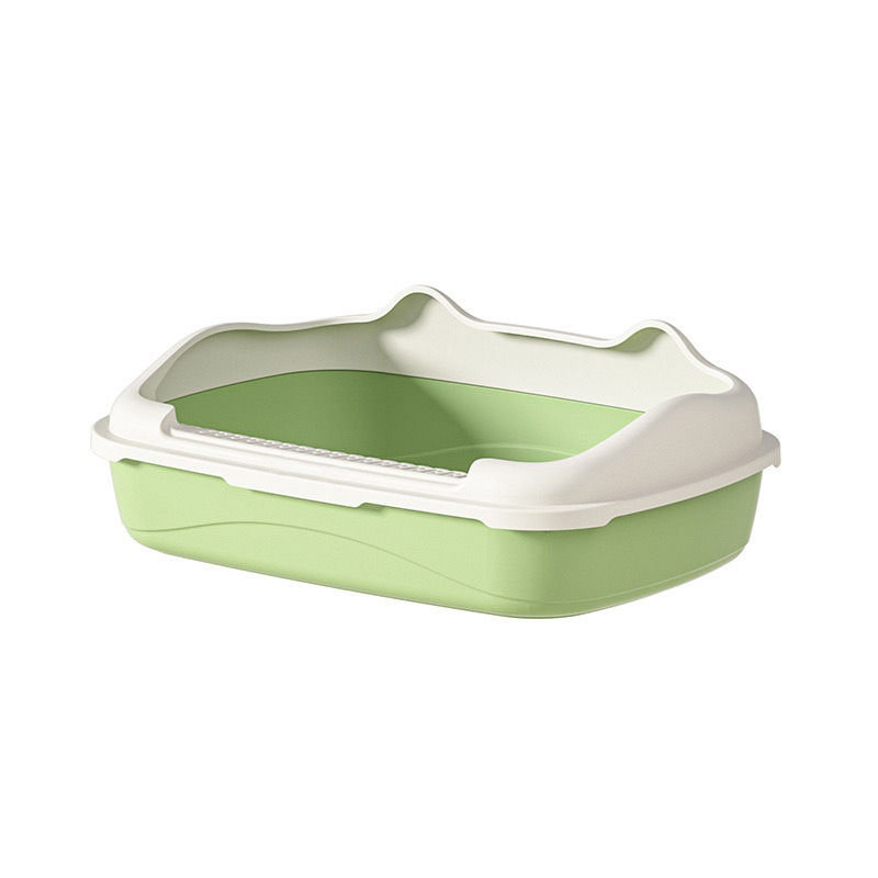 Pet Open Cat Sand Basin semicerrado desmontable anti-derrames excrementos de gatos inodoro de gatos para enviar pala de arena de gatos