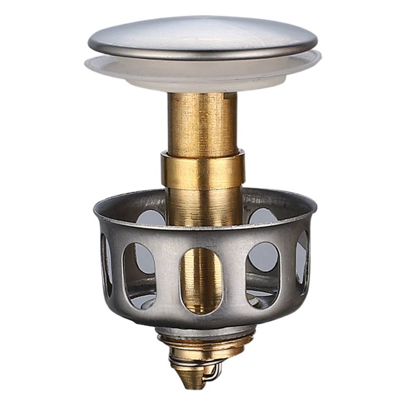 Сливное отверстие для умывальника с отскоком умывальник протекающая пробка для умывальника блокирующая воду Крышка для умывальника аксессуары для умывальника из нержавеющей стали