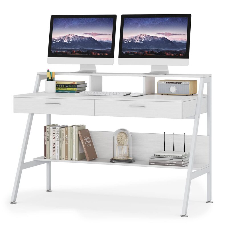 Desk and Workstation Cross-Border Office Desk with Drawers, Computer Desk for Home Study, Writing Desk with Storage Shelf Desk and Workstation Cross-Border Office Desk with Drawers, Computer Desk for Home Study, Writing Desk with Storage Shelf