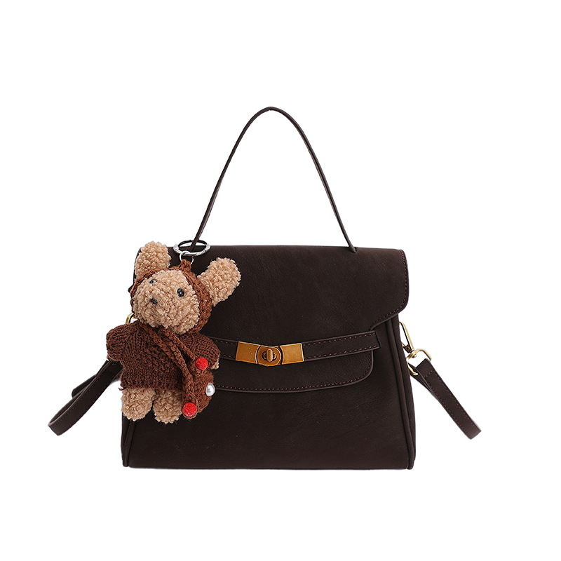 Transfronterizo coreano ligero lujoso temperamento bolso pequeño 2026 primavera nuevo estilo de transporte de hombro mochila esmaltado bolso de mano Kelly