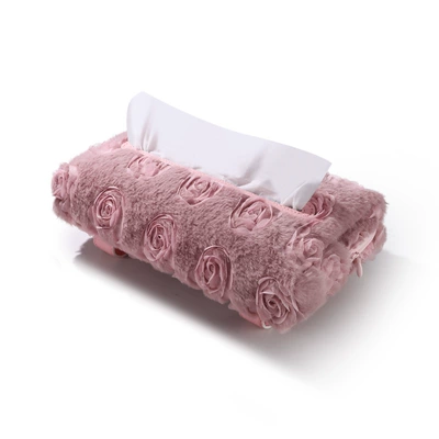 Plush Rose Tissue Box for | Car tissue box/set