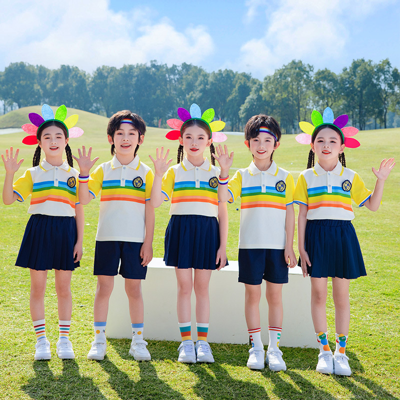 小学生の制服春秋服のカラフルな運動会の一年生の制服の幼稚園の制服のクラス服の公演の服装|undefined