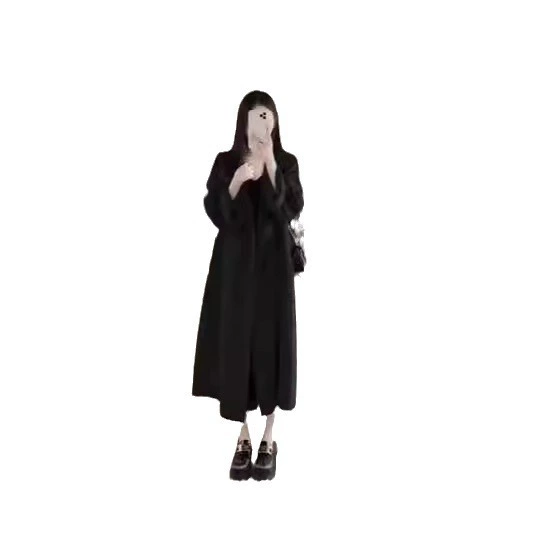 Woolen design red demi-season woolen coat, trend of season, for teenagers