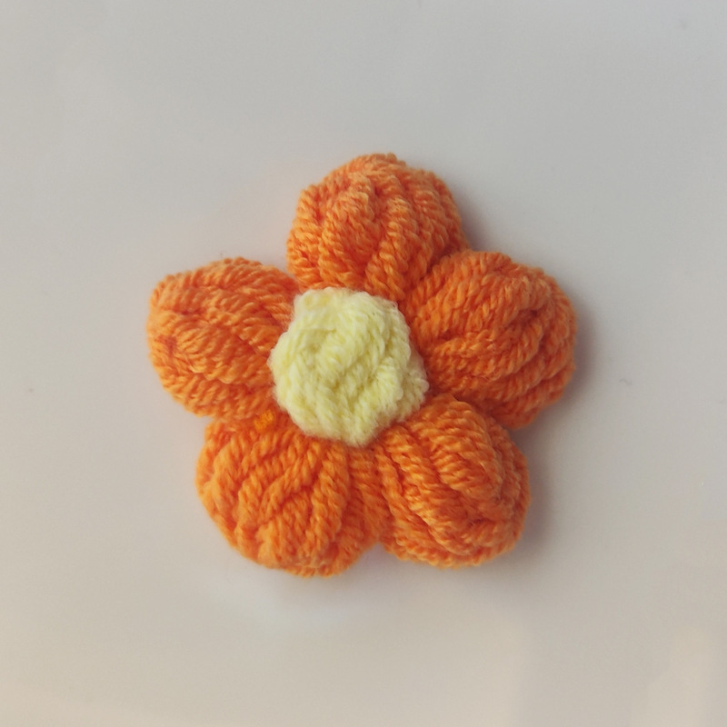 手工钩针泡芙花毛线花朵DIY发夹饰品配件胸花首饰包包服装辅料|undefined