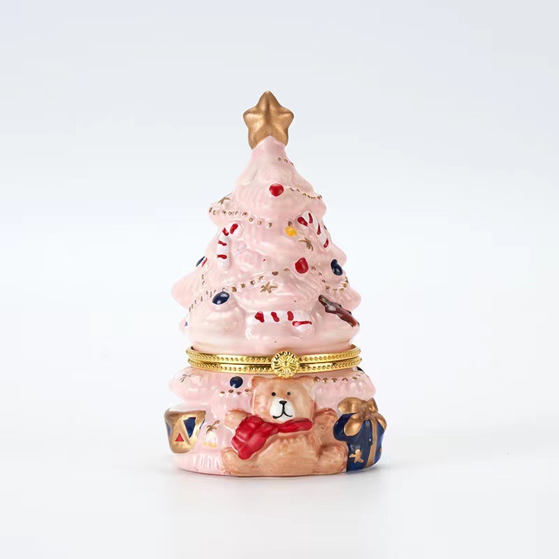 外国貿易陶磁器クリスマスツリー香薫ろうそくかわいいベアー許樹テーブルトップ装飾装飾雰囲気プレゼント卸売り|undefined