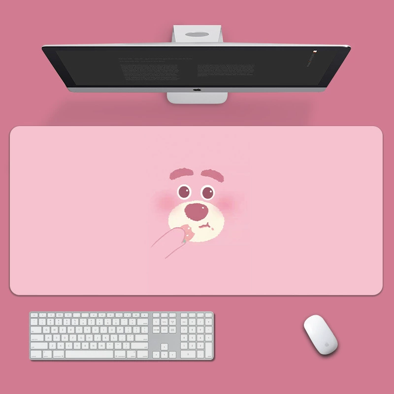Столовый коврик для мыши — Cartoon Strawberry & Teaching Mouse, большой коврик для клавиатуры, 800×300/900×400 мм