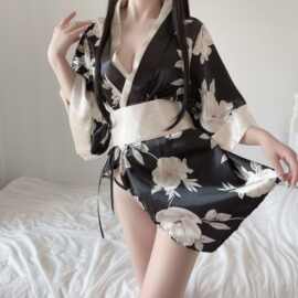 情趣内衣日式和服女扮演游戏情趣制服性感碎花和服套装诱惑厂家批