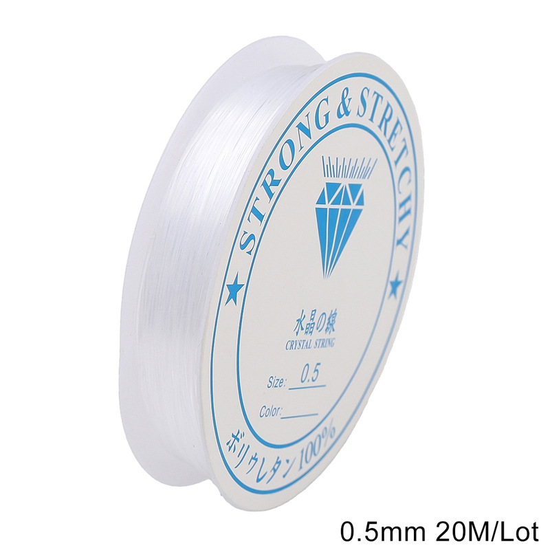 Fishing line thickness 0.5mm transparent white about 20 m/roll