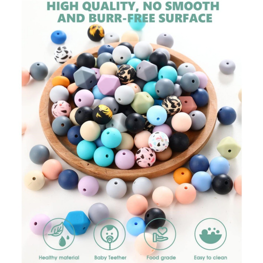 Temu crossover shein venta caliente tk cuentas de silicona juego de bricolaje pulsera traje de llavero con borla