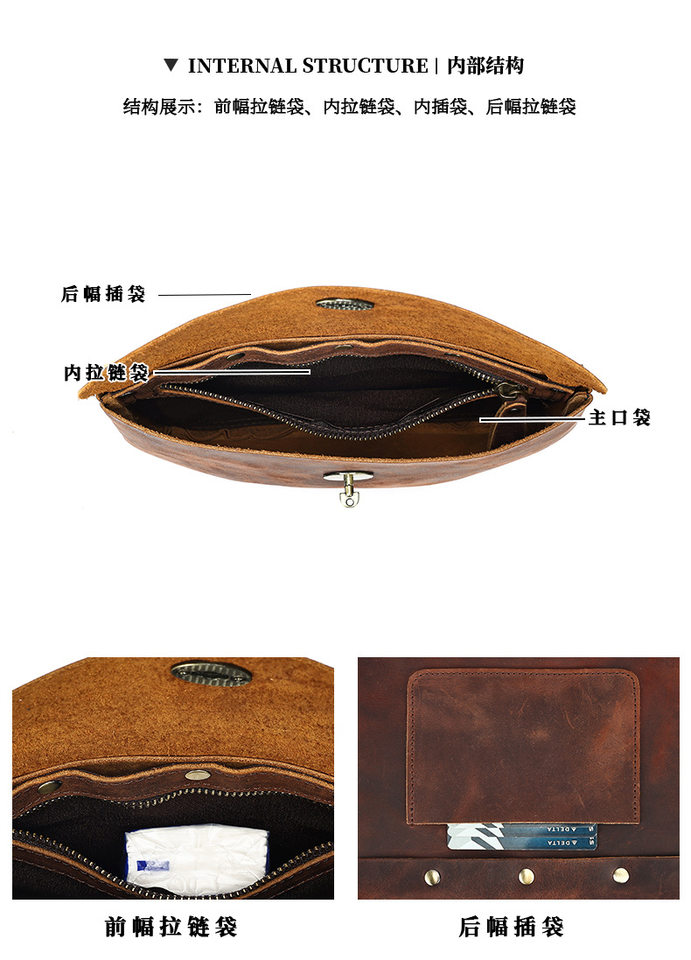 Túi đeo chéo nam da thật da ngựa điên phong cách retro, túi đeo vai đựng vừa máy tính bảng 8 inch — 1323 màu nâu, 1323cà phê, 6097 cà phê đen, 6097 màu nâu chi tiết 134