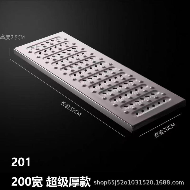 304 ステンレス鋼の溝カバーキッチン下水道マンホールカバー排水溝肥厚滑り止め溝カバーグレーダーボード|undefined