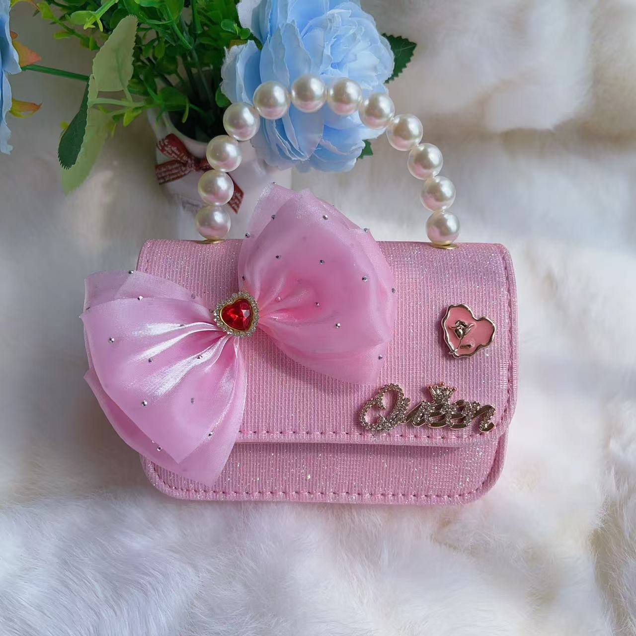 Nuevo tipo de bolsos para niños, bolsos de moda, bolsos de princesa de viento, bolsos portátiles lindos para chicas, bolsos de red para bebés.