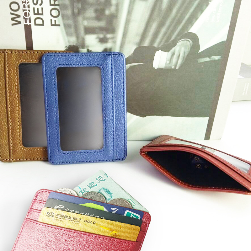 Manufacturer cross-border men's and women's picture frame card holder large capacity card slot PU leather ultra-thin card holder multi-card slot wholesale