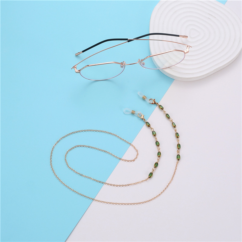 Elegant Business Oval Alloy Crystal Unisex Glasses Chain display picture 7
