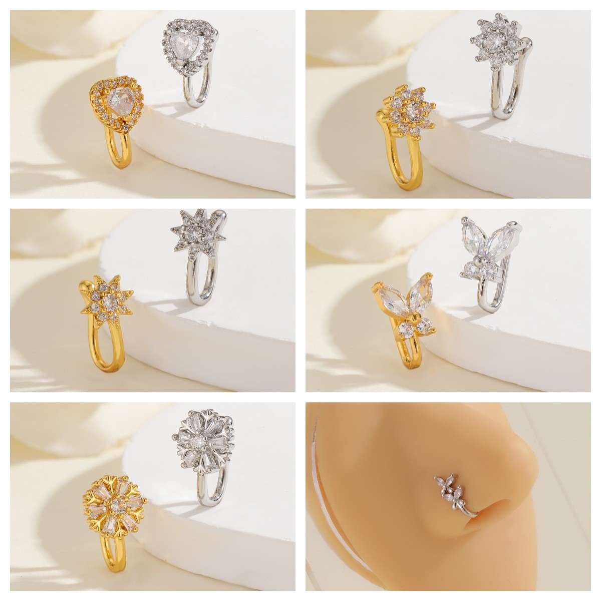 Labret stud lip piercing jewelry styling detail
