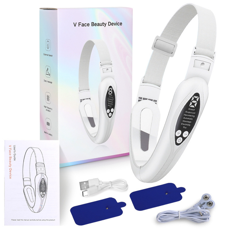 Cross-Border Household Microcurrent Remote-Controlled V-Face Beauty Device, Facial Massage Tool