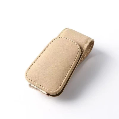 Ticket Holder, Car Glasses Clip/Bill Clip - beige
