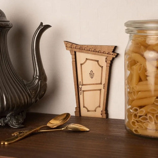 �羳��ƷMiniature door wall decor mouse hole����ľ�T�����b�