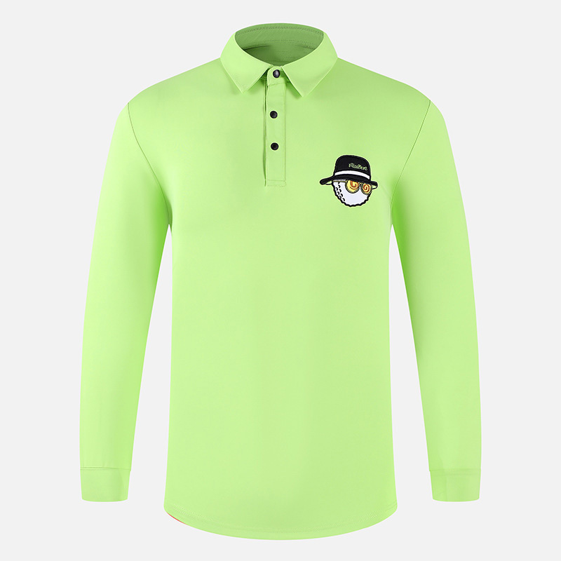 Long sleeve golf polo shirt autumn men's table tennis sportswear digital printing straight factory Amazon