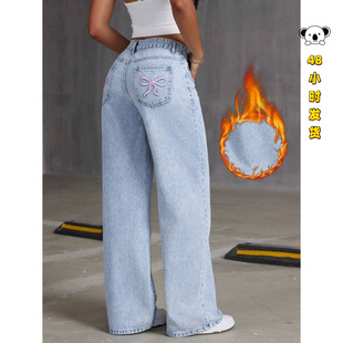 N 24262 Sweet spicy embroidered jeans �����L�̽�ţ��ѝ