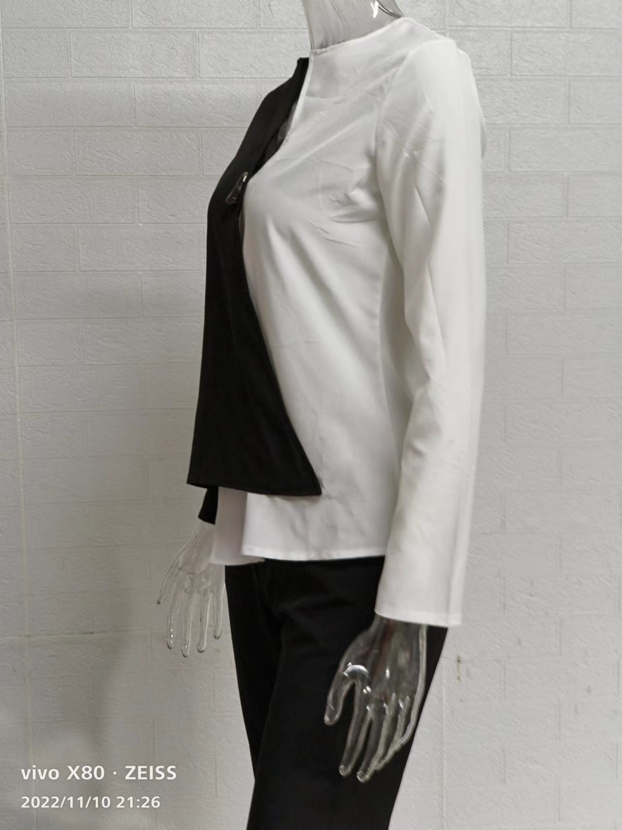 Elegant Colour-block Commuter Short Set For Autumn And Spring_voghion.com