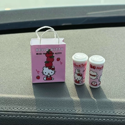Car ornaments — cute mini KT milk tea