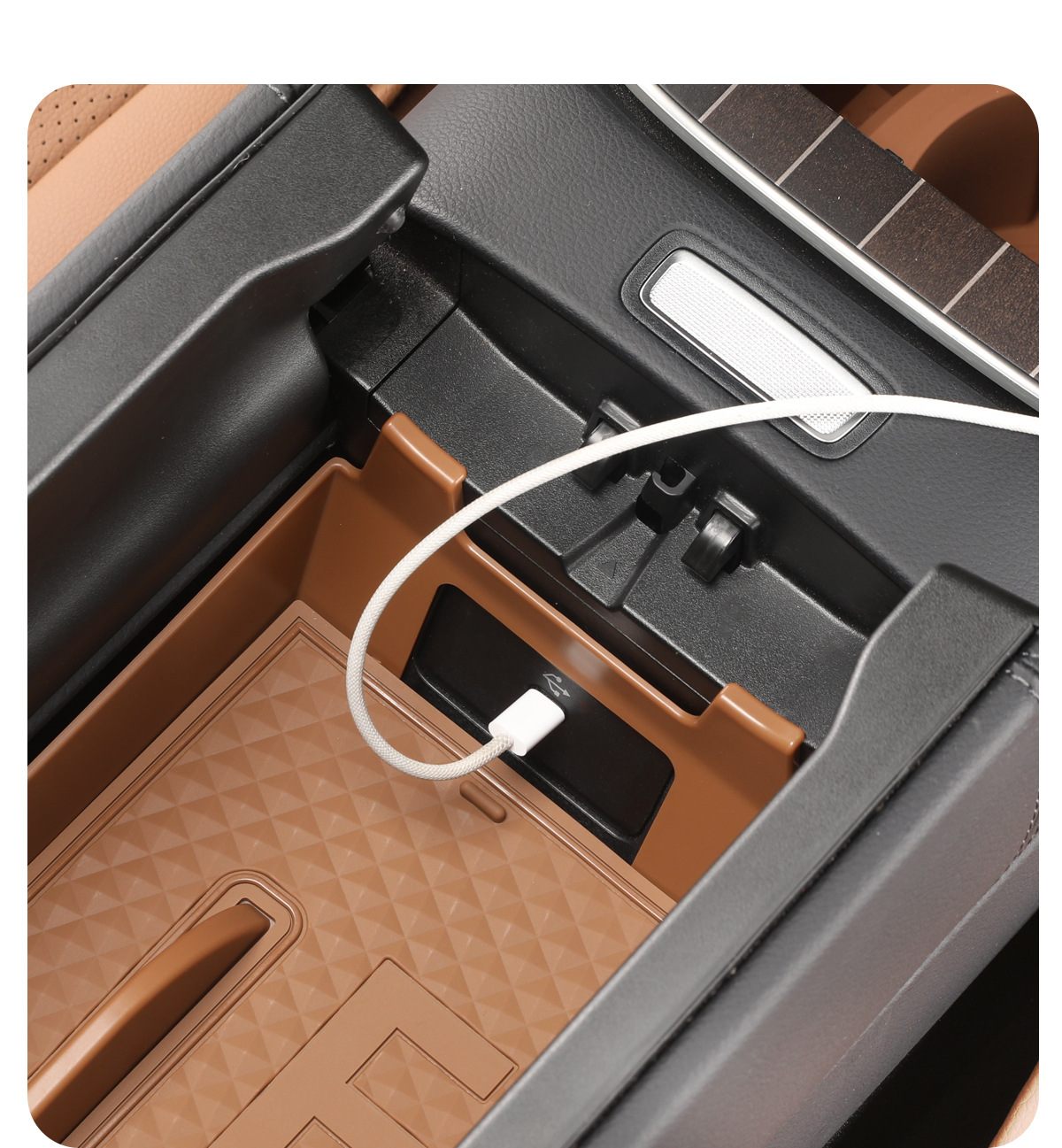 Mercedes-Benz GLC260 new C/E-class E300L central control armrest box storage box storage interior decoration supplies