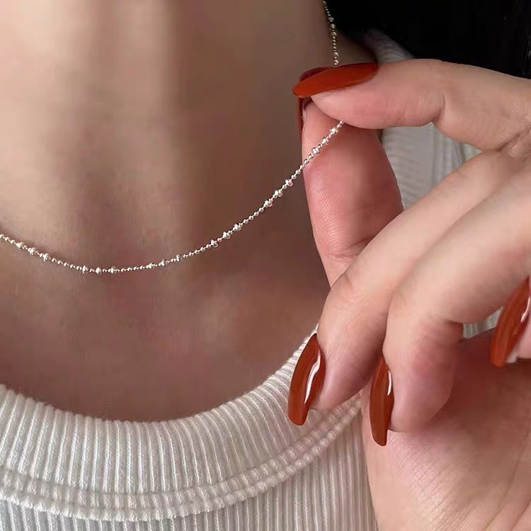 日常的に多用途な S925 スターリングシルバー アクアマリン バタフライ ネックレス、女性用、色あせしない、ニッチなハイエンドの軽い高級鎖骨チェーン、新しい|undefined