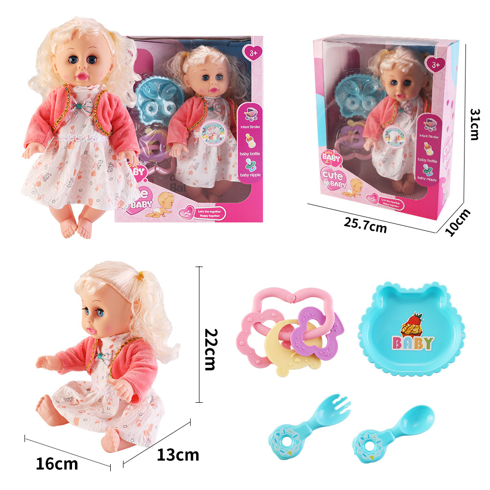 Juguetes para niños, niñas, carro inteligente, 14 pulgadas muñecas, carro de bebé, princesa