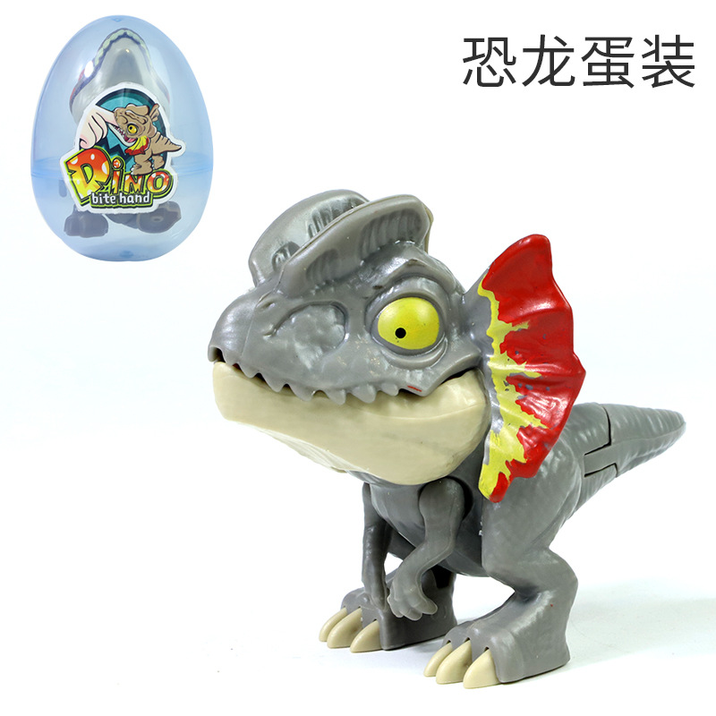 Transfronterizo nuevo dinosaurio morder dedos conjunto móvil tiranosaurio Paquete de huevo simulación modelo de dinosaurio juguete puesto de juguete