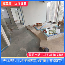 上海厂家办公室玻璃隔断墙铝合金钢化百叶双层磨砂玻璃座屏风简约