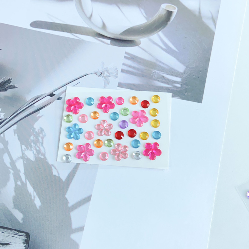 ミニ宝石シリーズステッカー diy 子供プリンセス漫画ダイヤモンドアクリルダイヤモンドステッカー ins スタイル愛ダイヤモンドステッカー|undefined
