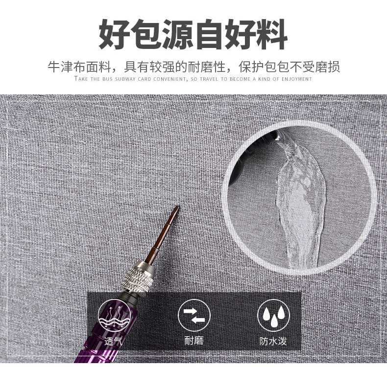Multi-functional backpack, men's business commuting backpack, USB shoulder computer bag, large-capacity student campus schoolbag Item Picture