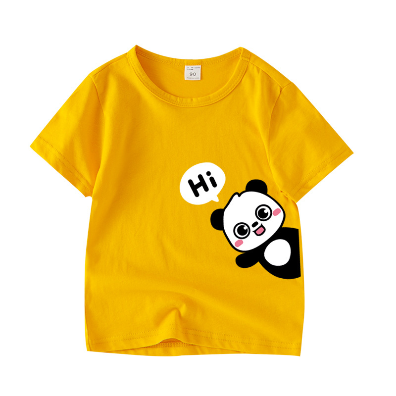 夏の子供服の中童純綿半袖tシャツの上着は国境を越えてアマゾンの子供服を卸売りします。