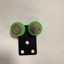 衣柜滑轮移门轮趟门轮橱柜轮推拉门轮喷粉大T上轮大头钉绿T上轮