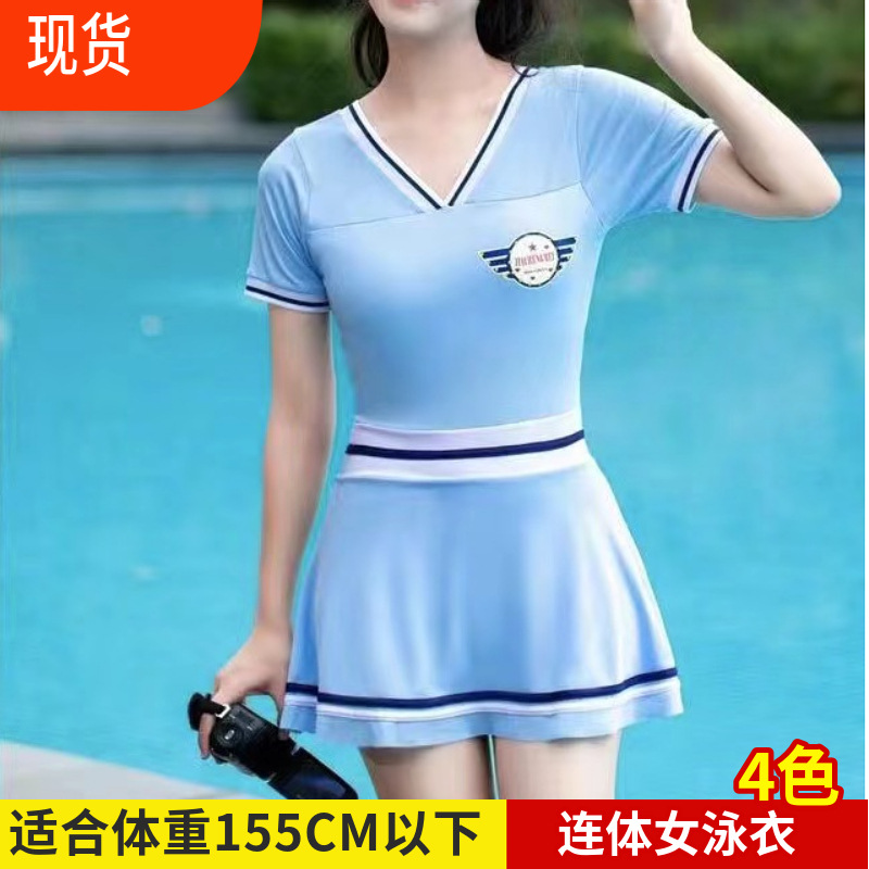 New one-piece children's one-piece swimsuit big children's sports Korean leisure hot spring beach holiday swimsuit for girls