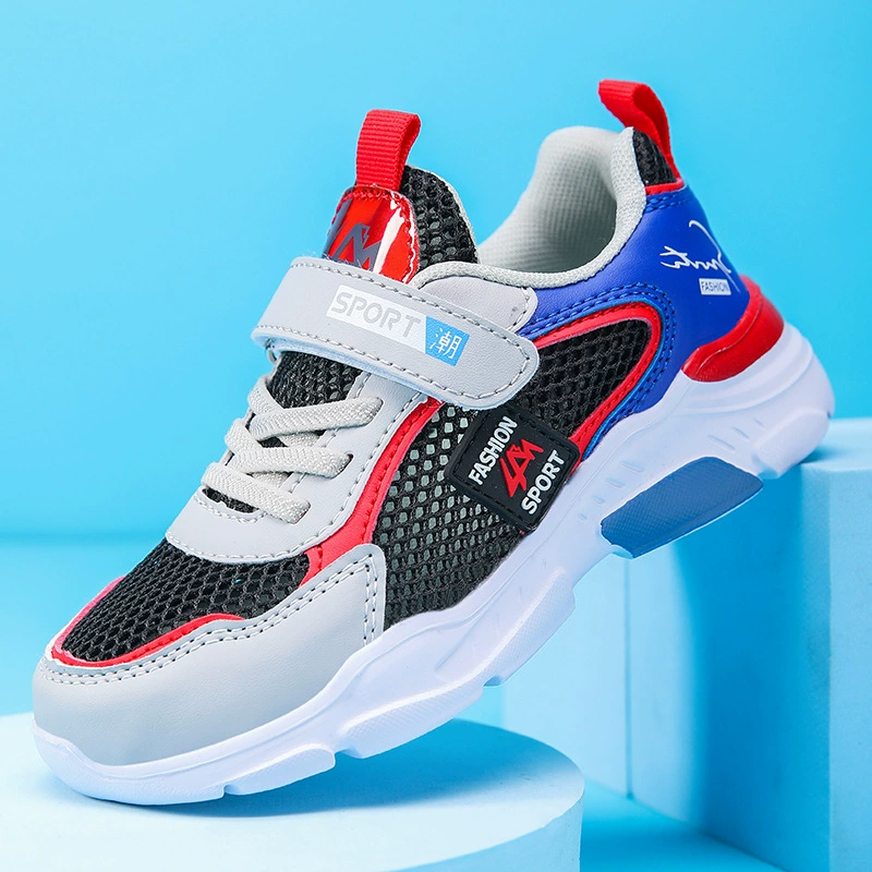Спортивная обувь 2025 года, кроссовки, повседневные туфли для мальчиков из кожи и сетки, повседневная детская обувь, кроссовки для мальчиков